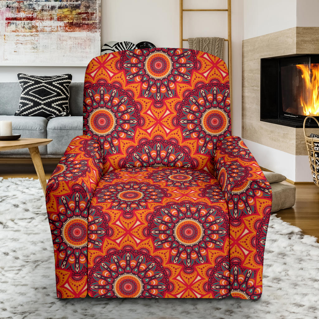 Bohemian Pattern Print Design 04 Recliner Slipcover with Pocket