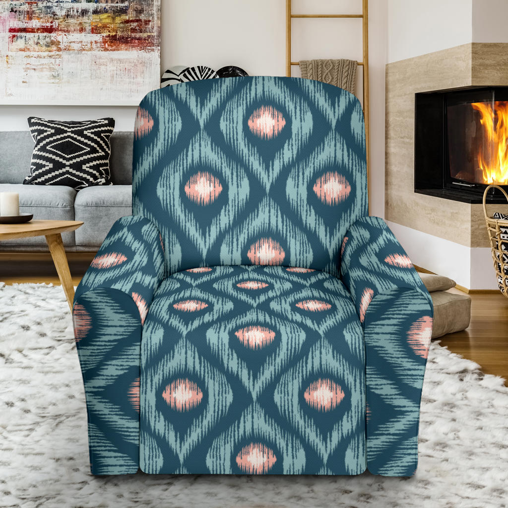 Ikat Print Design LKS402 Recliner Slipcover with Pocket