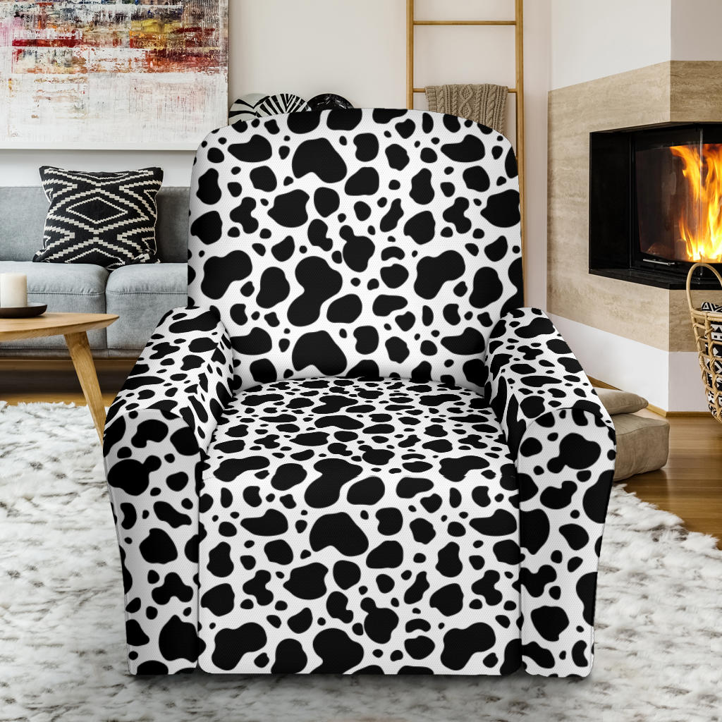 Cow Skin Pattern Print Design 04 Recliner Slipcover with Pocket