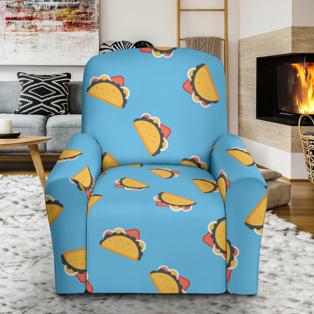 Taco Print Design LKS301 Recliner Slipcover with Pocket