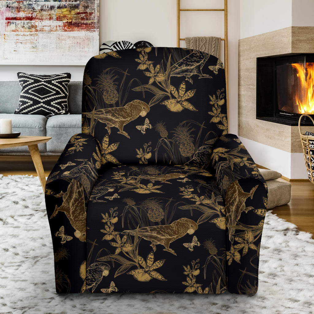 Parakeet Pattern Print Design A05 Recliner Slipcover with Pocket