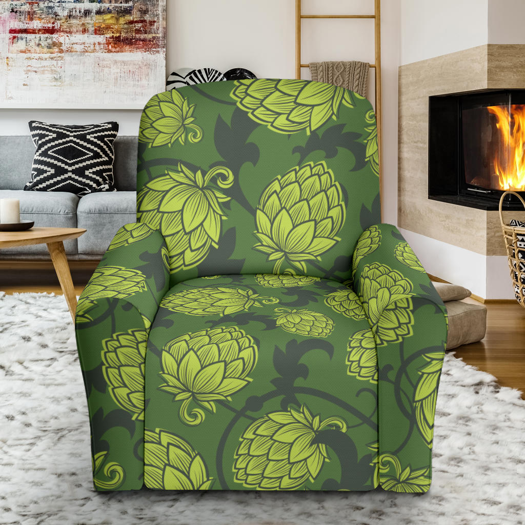 Hope Pattern Print Design 02 Recliner Slipcover with Pocket