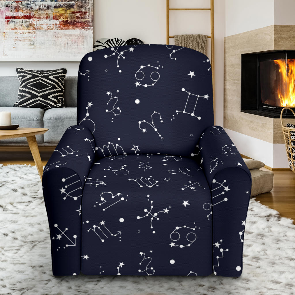 Constellation Pattern Print Design 05 Recliner Slipcover with Pocket