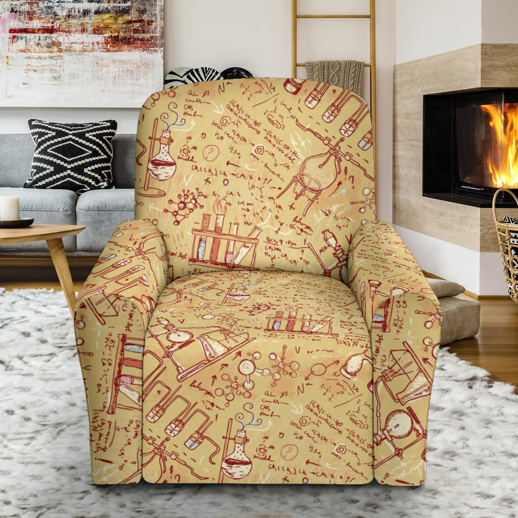 Chemical Pattern Print Design 01 Recliner Slipcover with Pocket