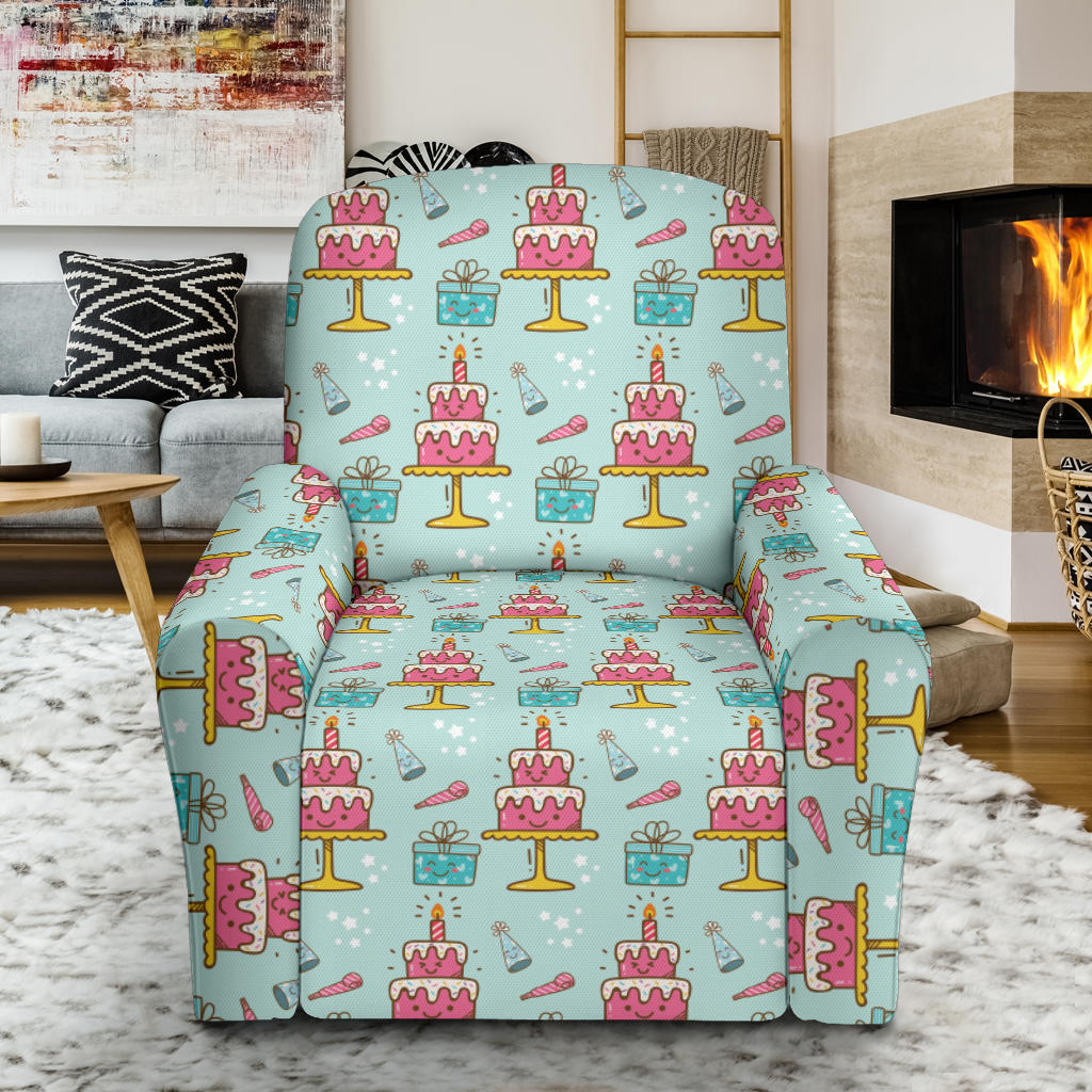 Cake Pattern Print Design 06 Recliner Slipcover with Pocket
