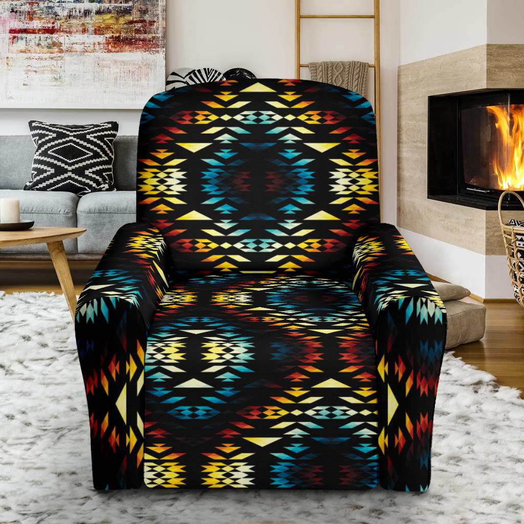 Tribal Pattern Print Design LKS309 Recliner Slipcover with Pocket