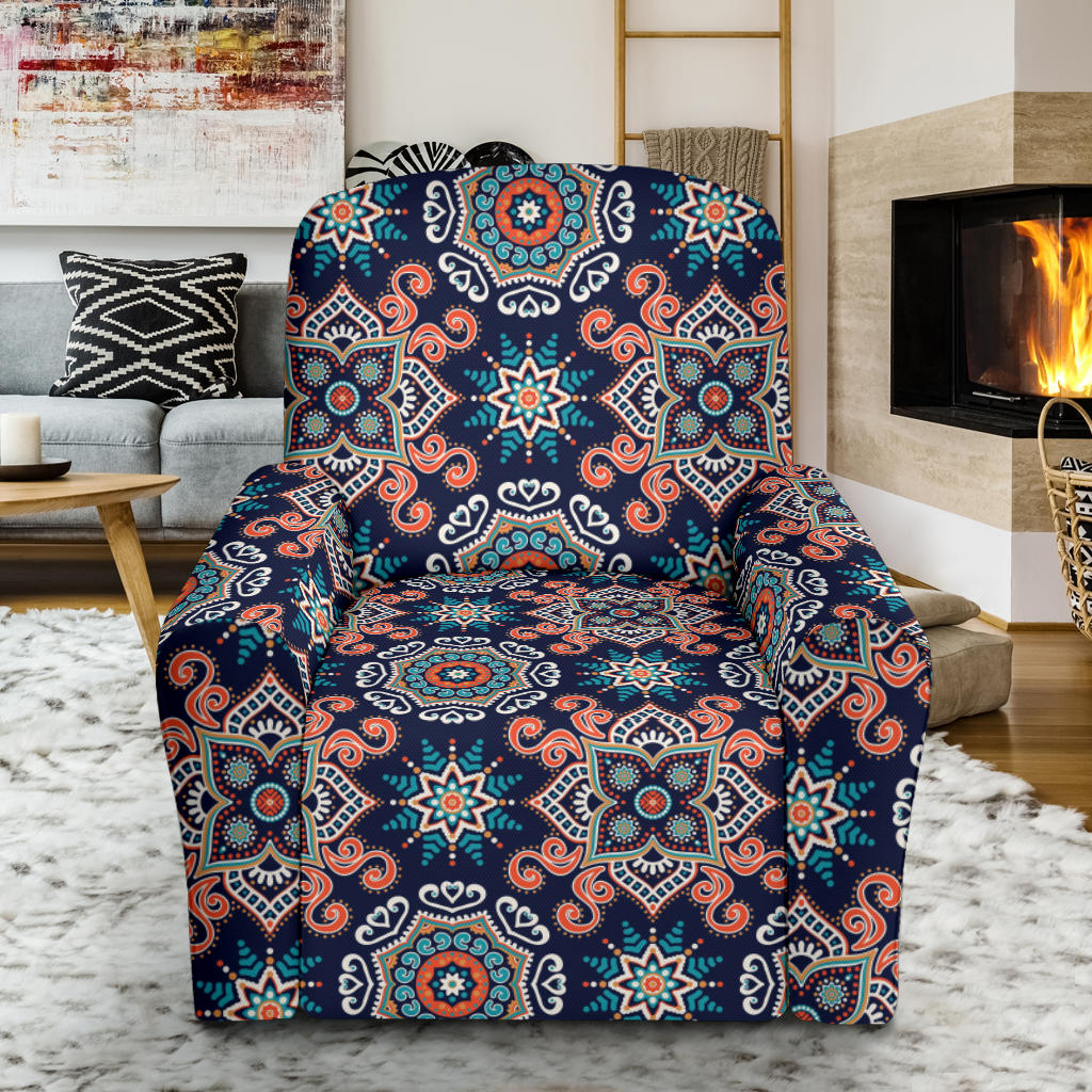 Bohemian Pattern Print Design 02 Recliner Slipcover with Pocket
