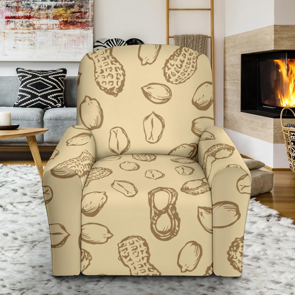 Peanut Pattern Print Design A02 Recliner Slipcover with Pocket