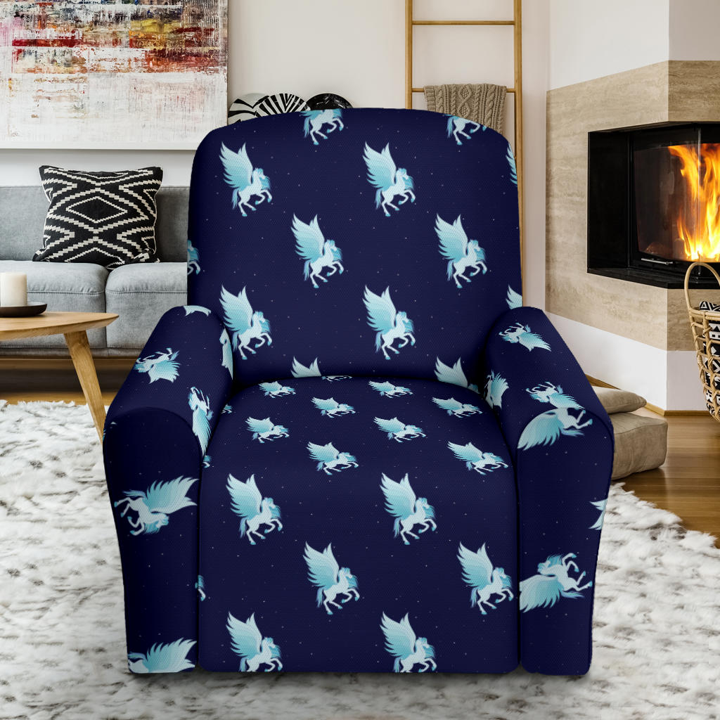 Pegasus Pattern Print Design 03 Recliner Slipcover with Pocket