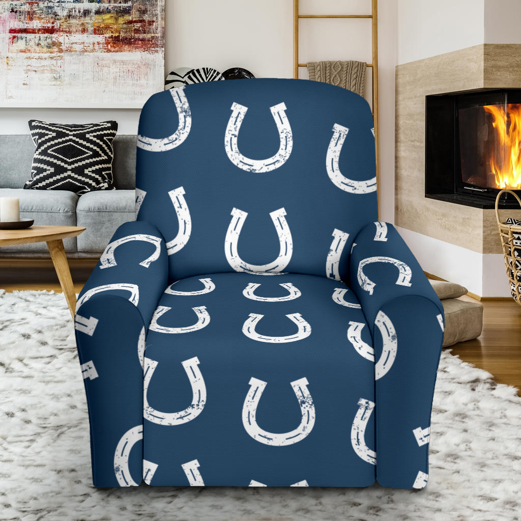 Horseshoe Print Design LKS301 Recliner Slipcover with Pocket