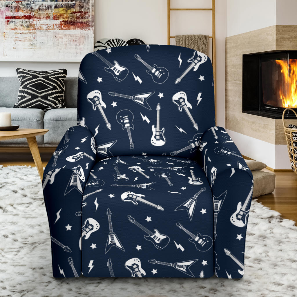 Electric Guitar Print Design LKS402 Recliner Slipcover with Pocket