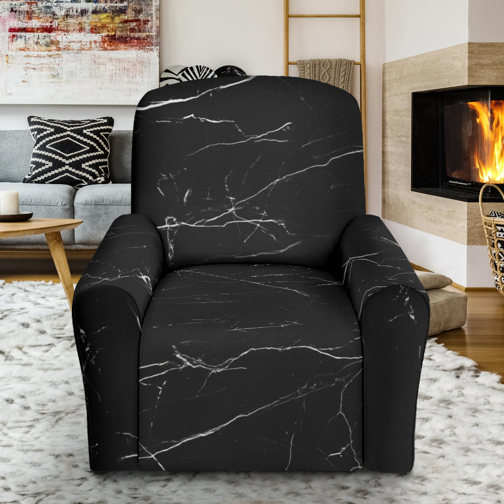Marble Pattern Print Design 04 Recliner Slipcover with Pocket