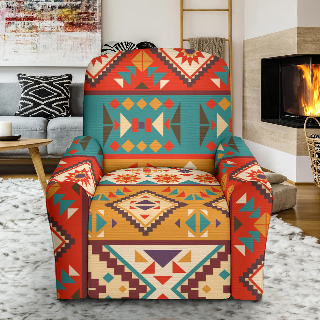 Navajo Pattern Print Design A01 Recliner Slipcover with Pocket