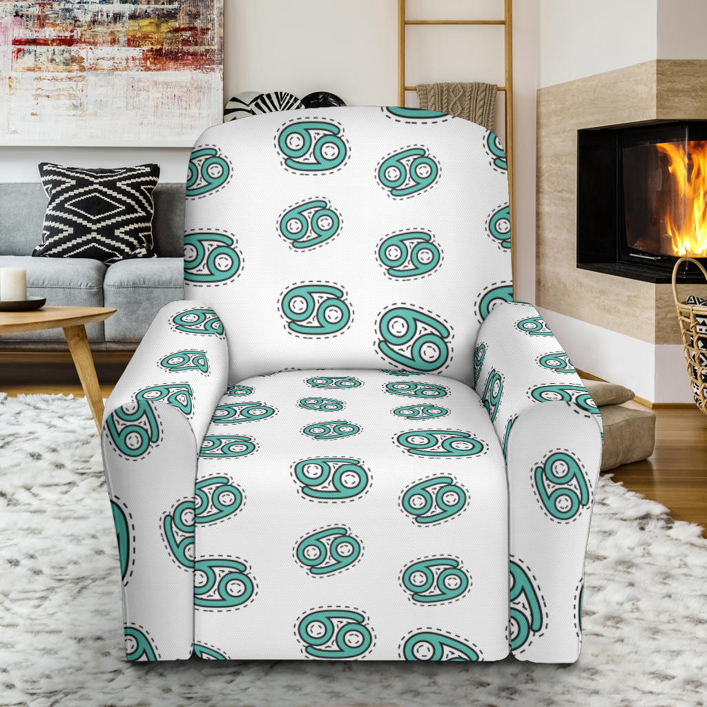 Cancer Zodiac Pattern Print Design 04 Recliner Slipcover with Pocket