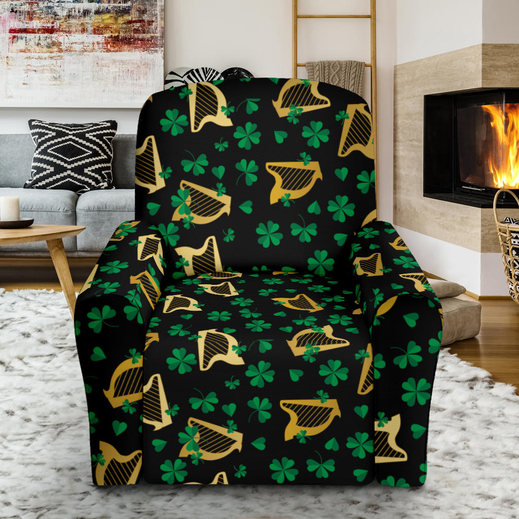Harp Print Design LKS402 Recliner Slipcover with Pocket