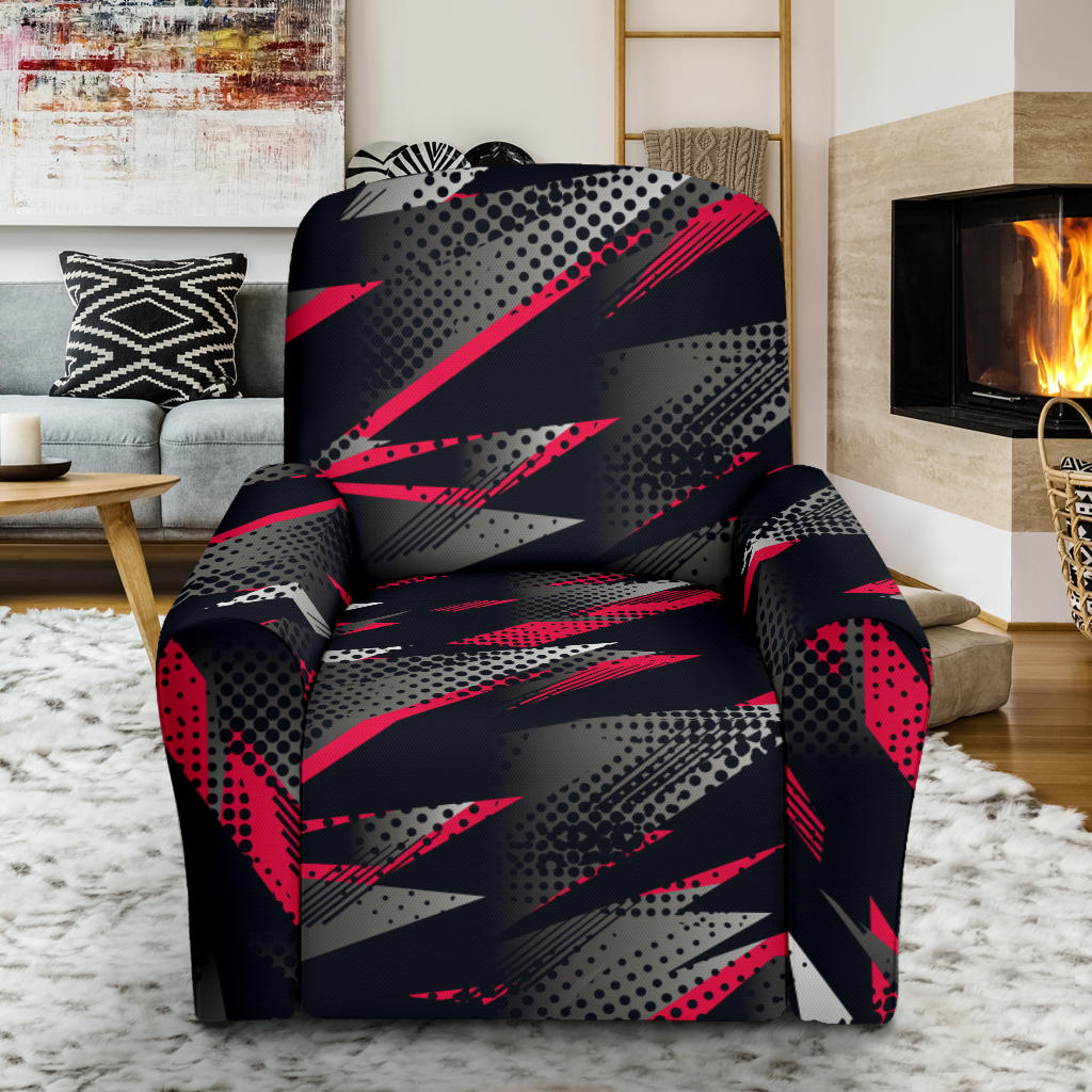 Racing Style Pattern Print Design A04 Recliner Slipcover with Pocket