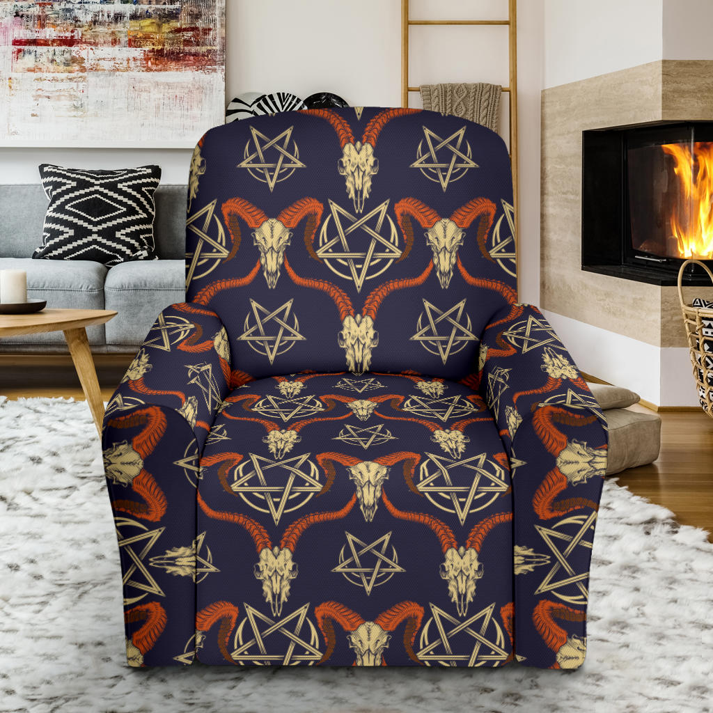 Buffalo Head Print Design LKS403 Recliner Slipcover with Pocket