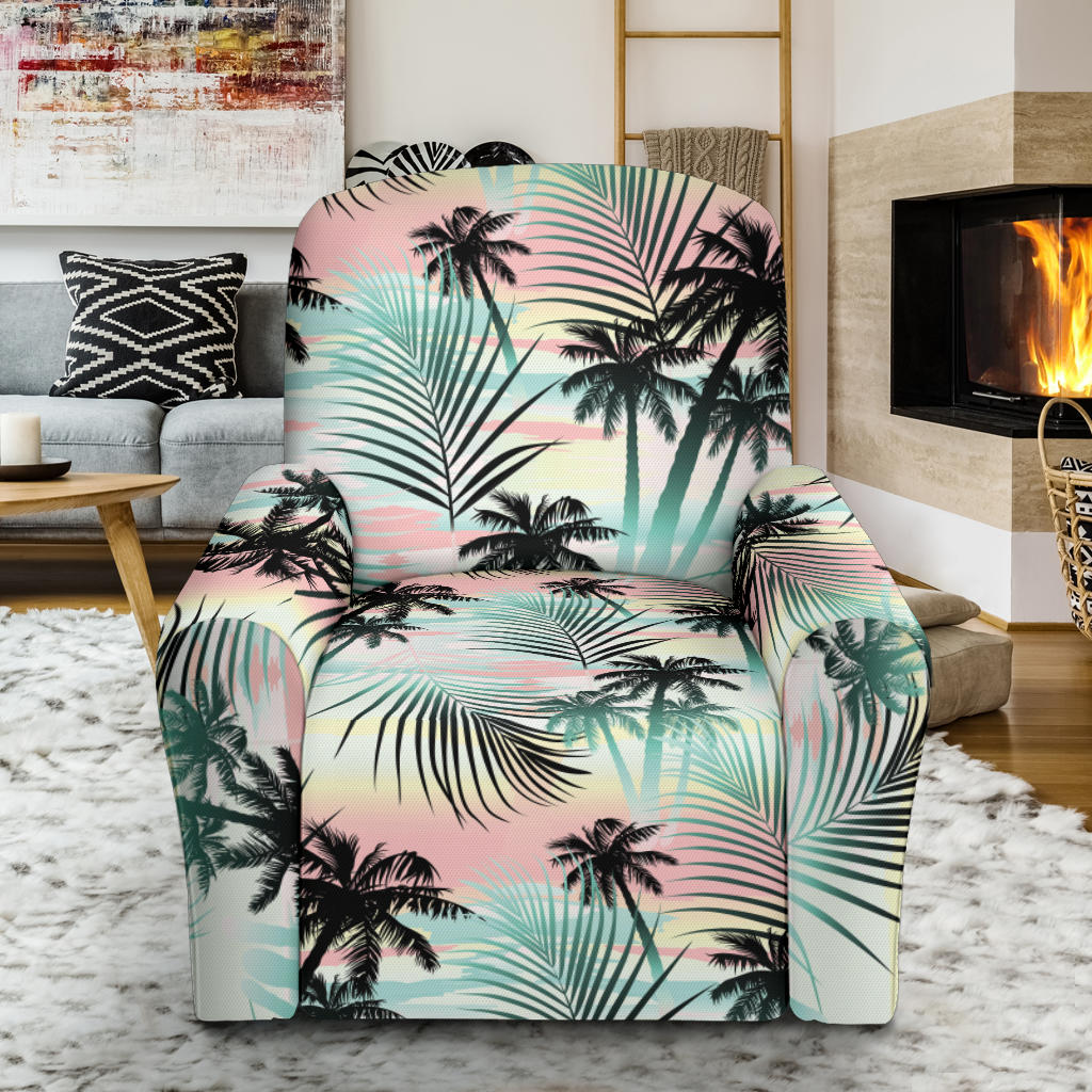 Palm Tree Pattern Print Design A03 Recliner Slipcover with Pocket