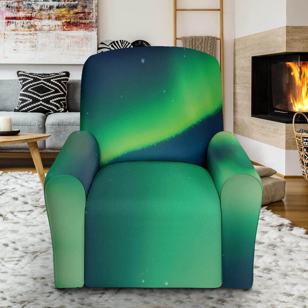 Aurora Borealis Pattern Print Design 04 Recliner Slipcover with Pocket