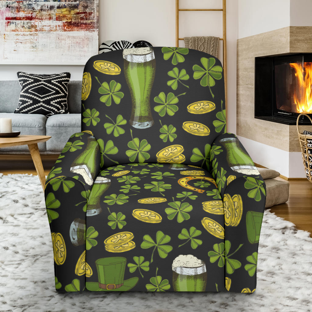 St Patricks Day Print Design LKS307 Recliner Slipcover with Pocket