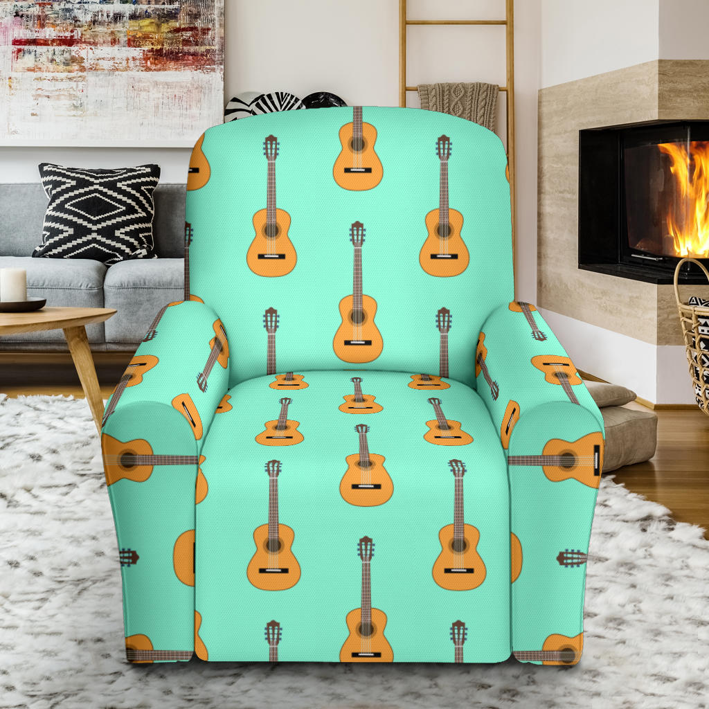 Acoustic Guitar Print Design LKS403 Recliner Slipcover with Pocket
