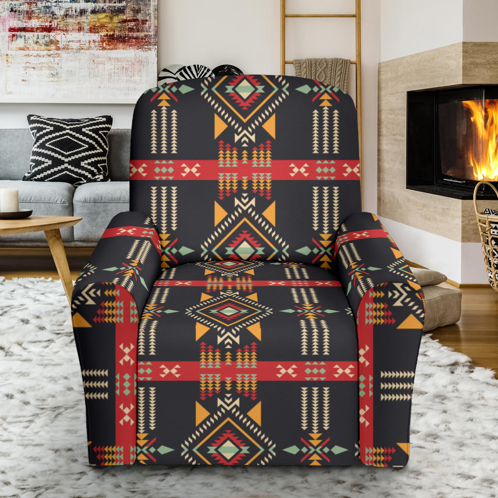 Southwest Pattern Print Design LKS303 Recliner Slipcover with Pocket