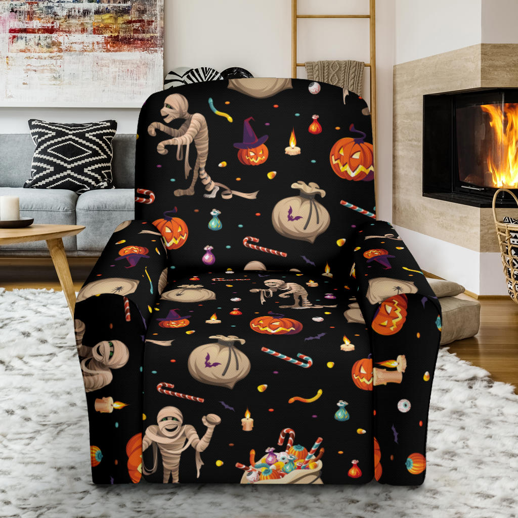 Mummy Halloween Print Design LKS303 Recliner Slipcover with Pocket
