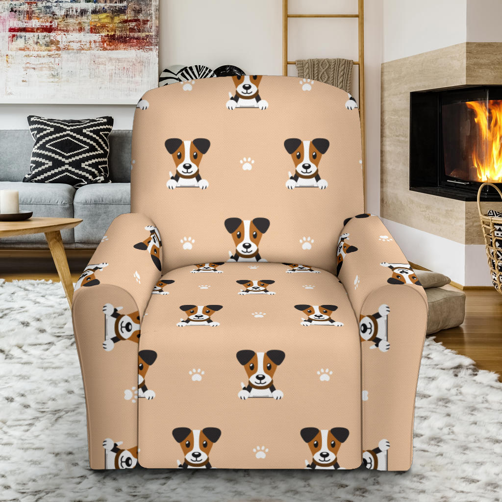 Russell Terriers Print Design LKS3011 Recliner Slipcover with Pocket