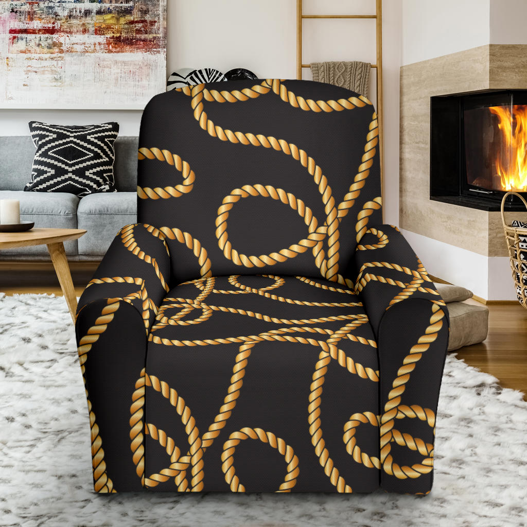 Rope Pattern Print Design A04 Recliner Slipcover with Pocket