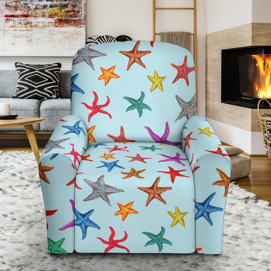 Starfish Print Design LKS402 Recliner Slipcover with Pocket