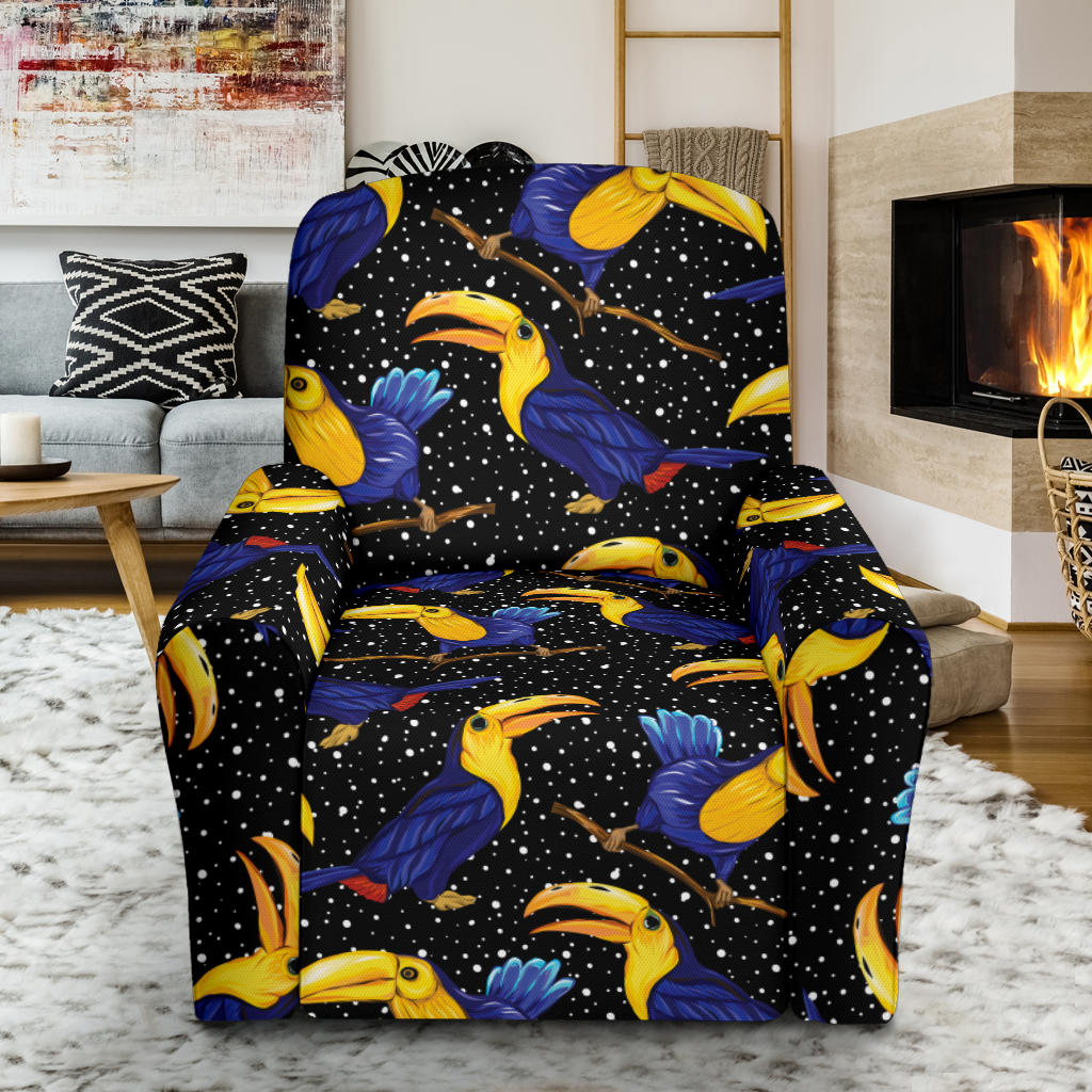 Toucan Print Design LKS307 Recliner Slipcover with Pocket