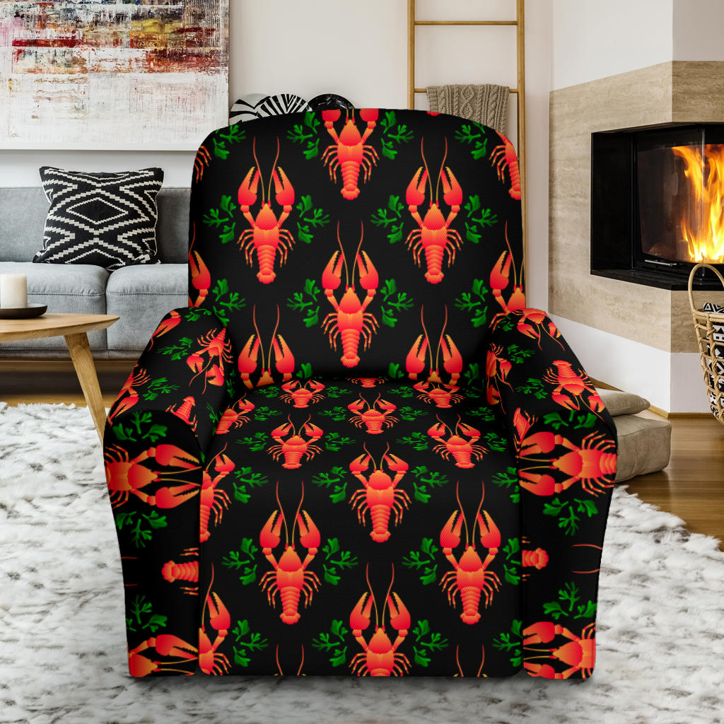 Lobster Print Design LKS403 Recliner Slipcover with Pocket