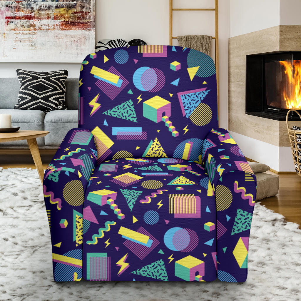 Geometric Print Design LKS401 Recliner Slipcover with Pocket