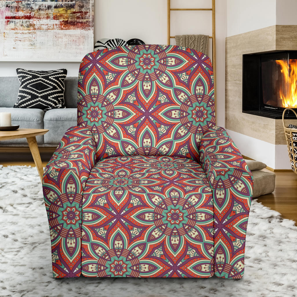 Bohemian Pattern Print Design 03 Recliner Slipcover with Pocket