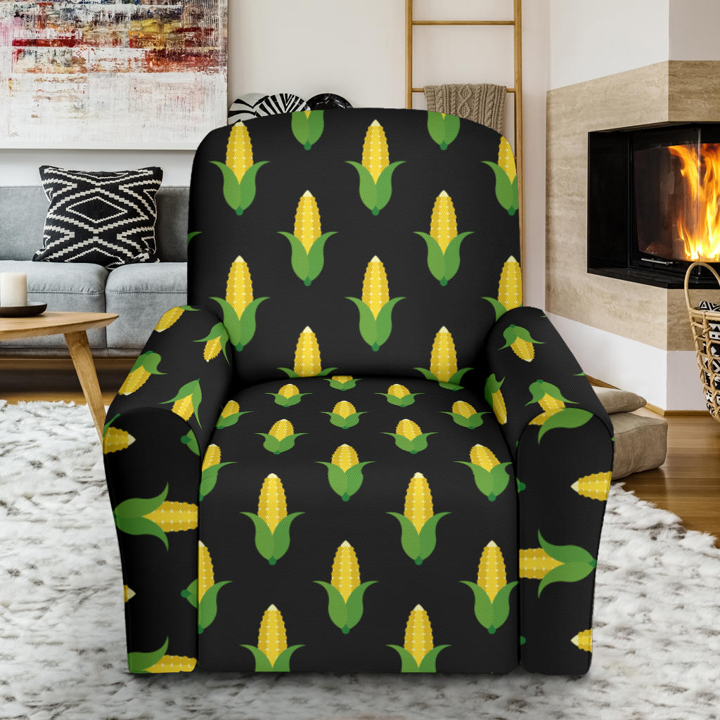 Corn Pattern Print Design 05 Recliner Slipcover with Pocket