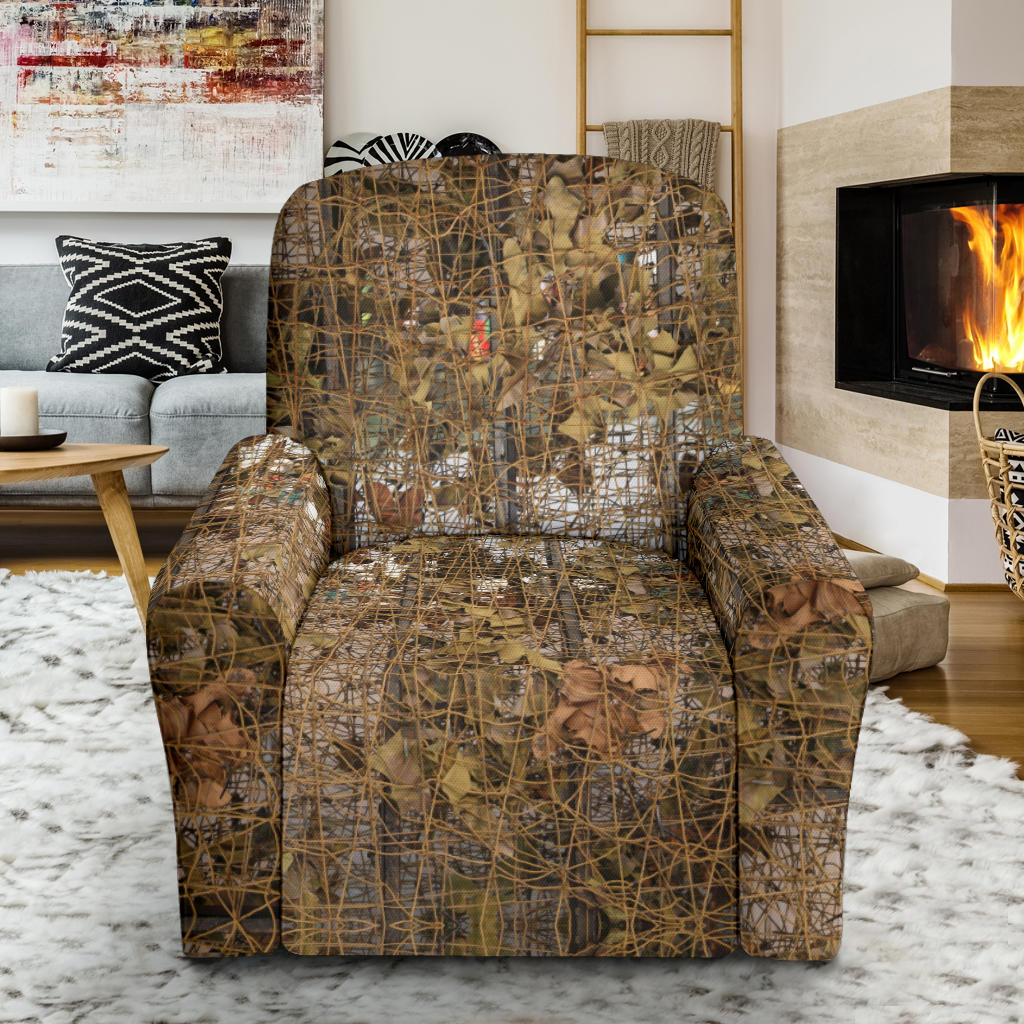 Camouflage Realtree Pattern Print Design 01 Recliner Slipcover with Pocket