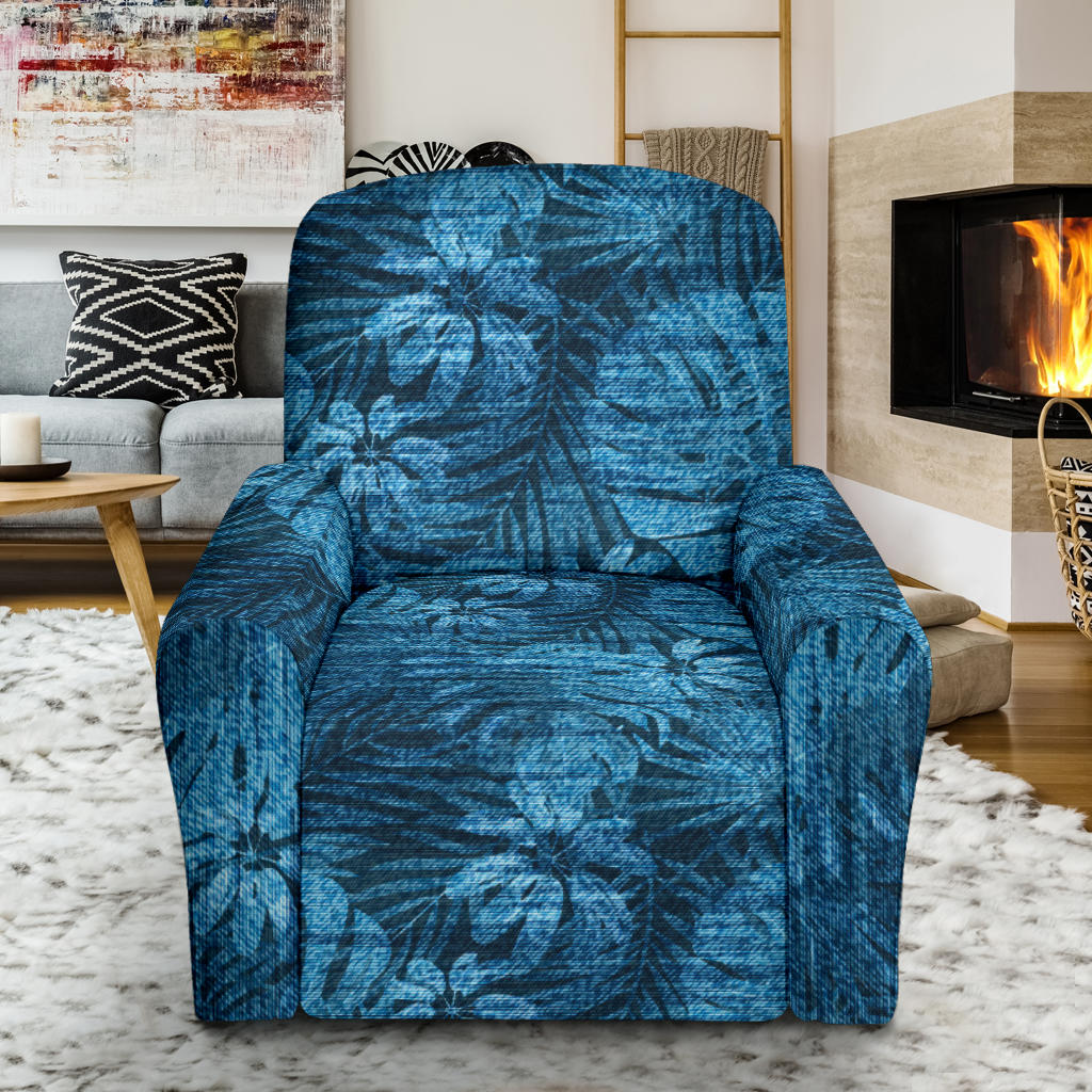 Jean Tropical Pattern Print Design 04 Recliner Slipcover with Pocket