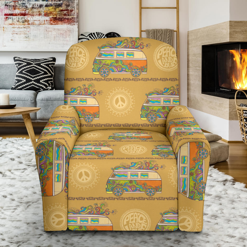 Hippie Van Print Design LKS304 Single Sofa Slipcover