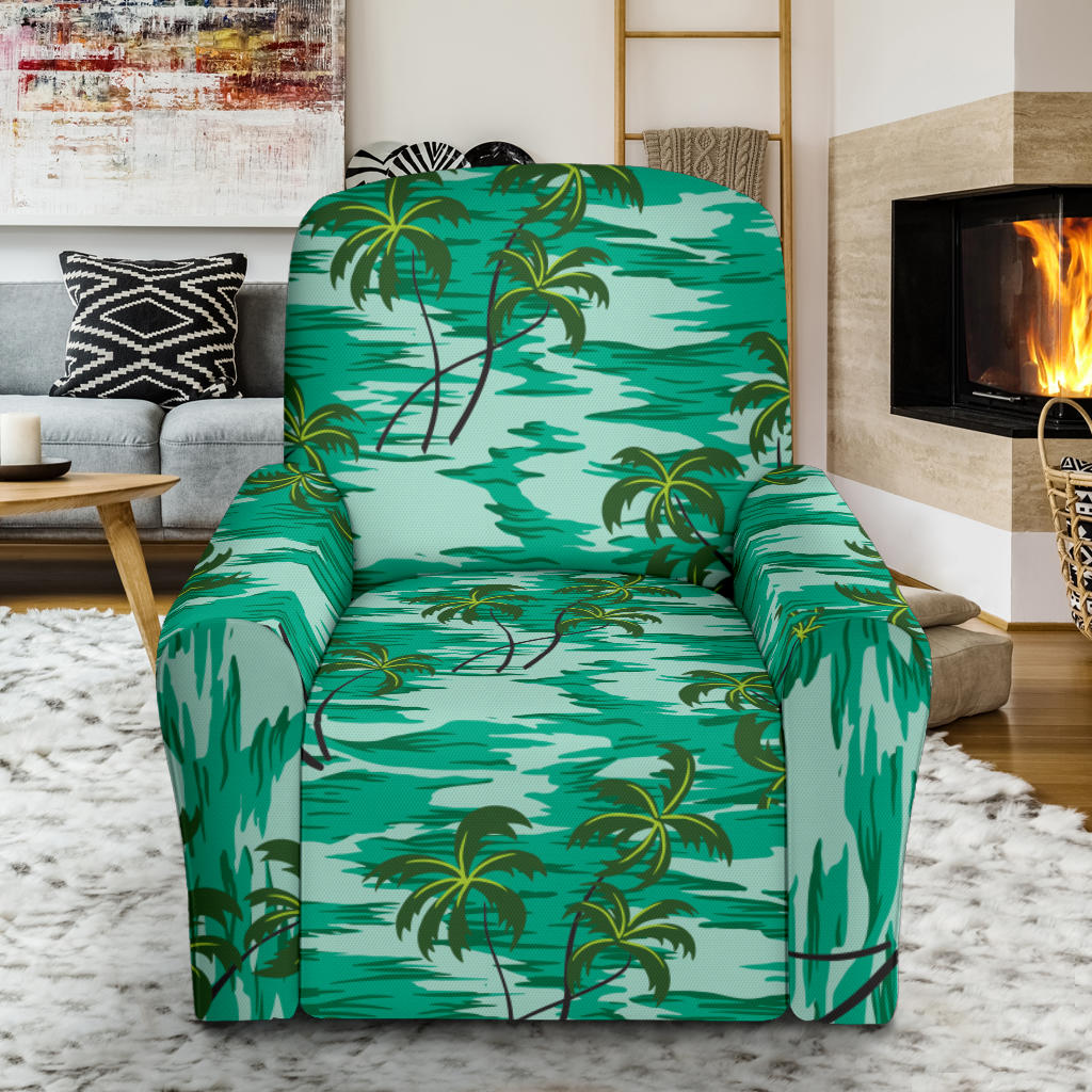 Palm Tree Pattern Print Design A01 Recliner Slipcover with Pocket