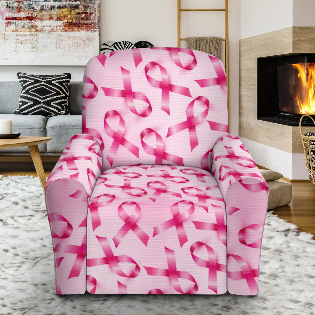 Breast cancer Pattern Print Design 04 Recliner Slipcover with Pocket