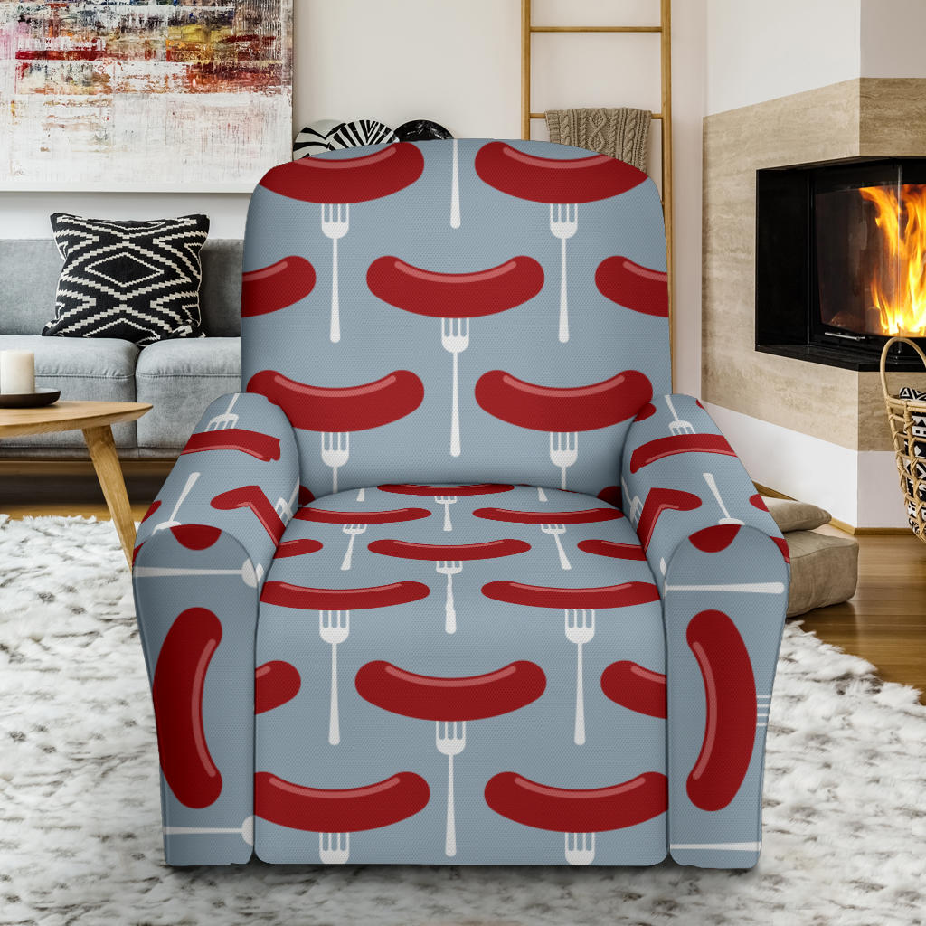Sausage Print Design LKS301 Recliner Slipcover with Pocket
