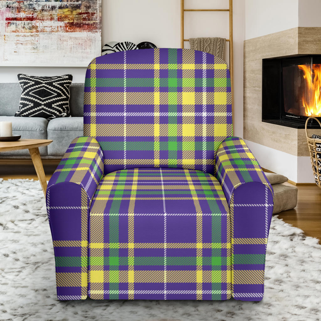 Mardi Gras Pattern Print Design 010 Recliner Slipcover with Pocket