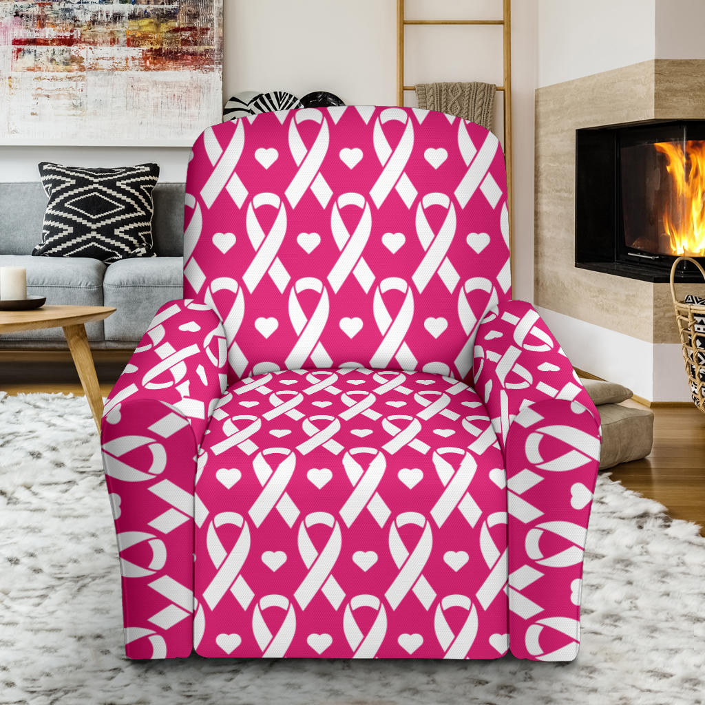 Breast cancer Pattern Print Design 05 Recliner Slipcover with Pocket