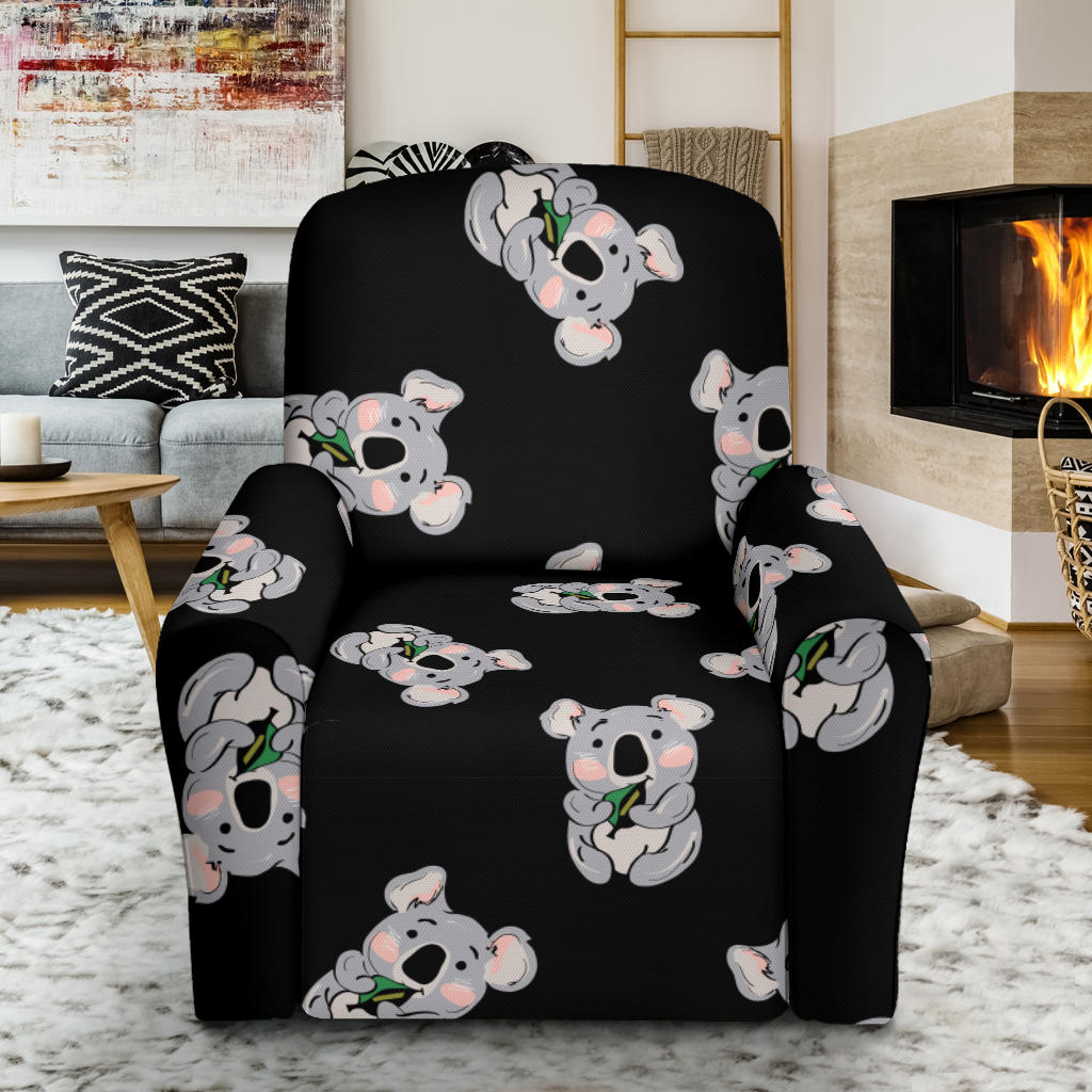 Koala Pattern Print Design 05 Recliner Slipcover with Pocket