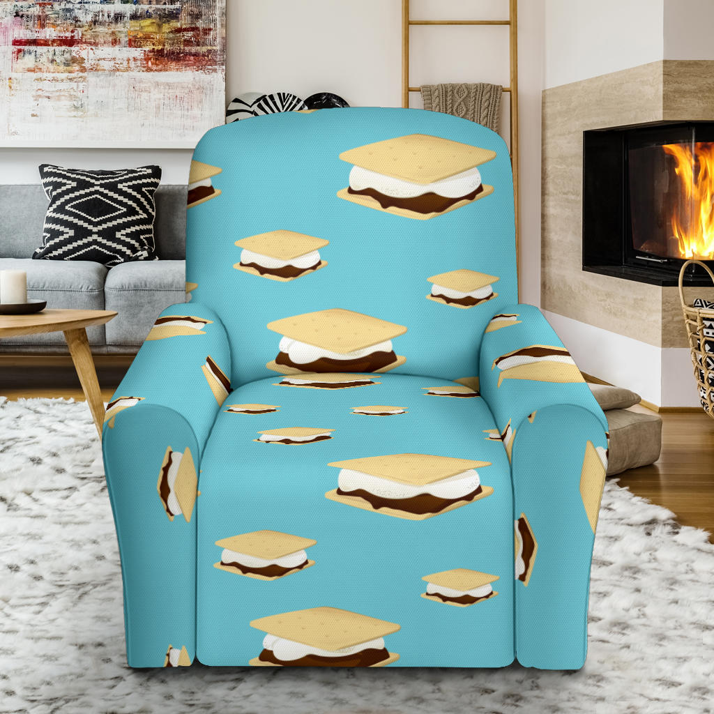 S_Mores Print Design LKS302 Recliner Slipcover with Pocket