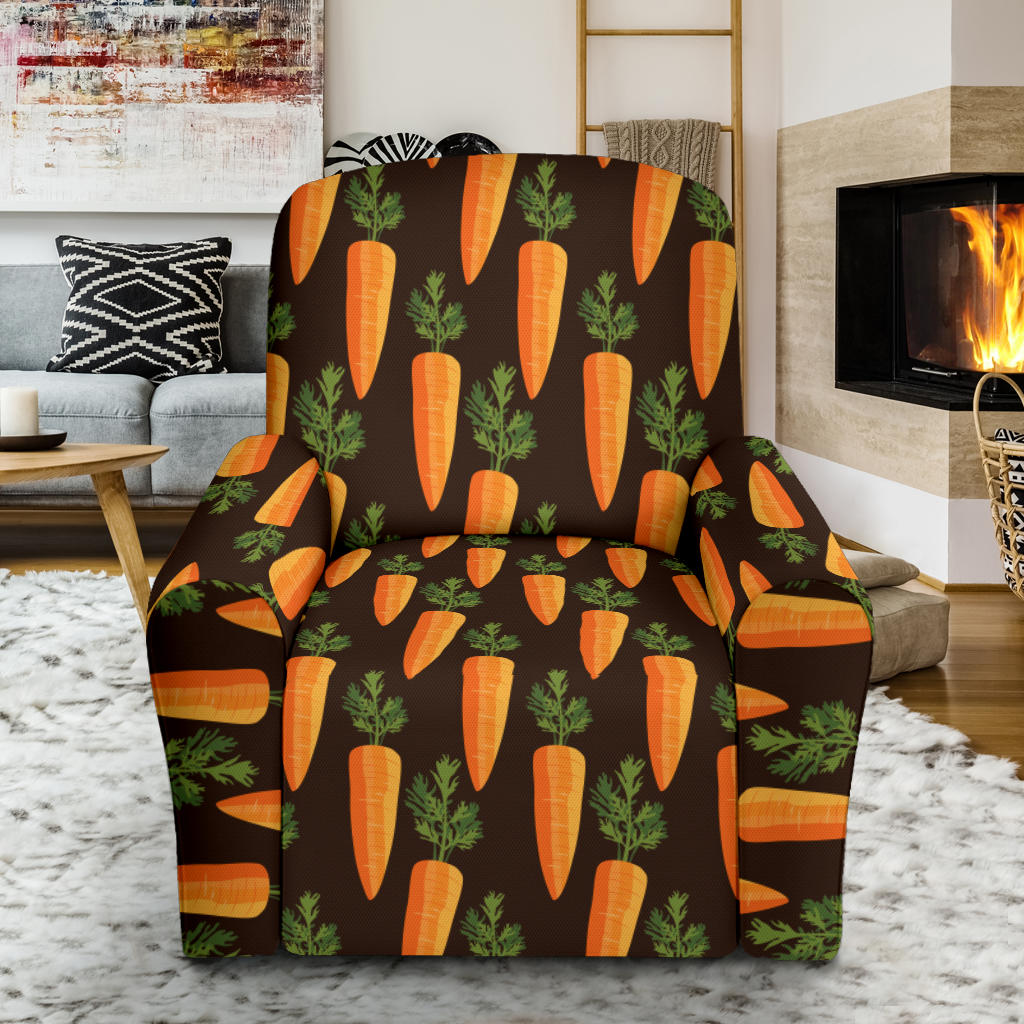 Carrot Pattern Print Design 06 Recliner Slipcover with Pocket