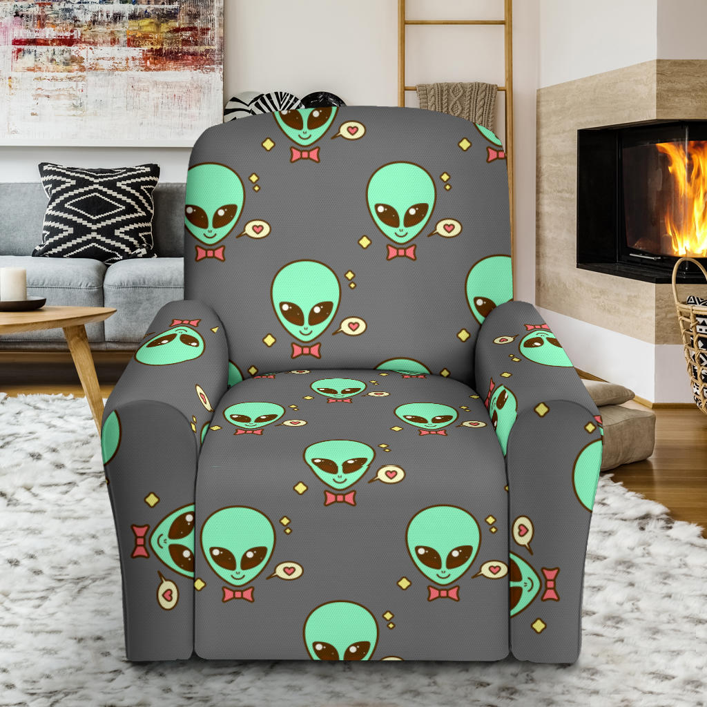 Alien Pattern Print Design 02 Recliner Slipcover with Pocket