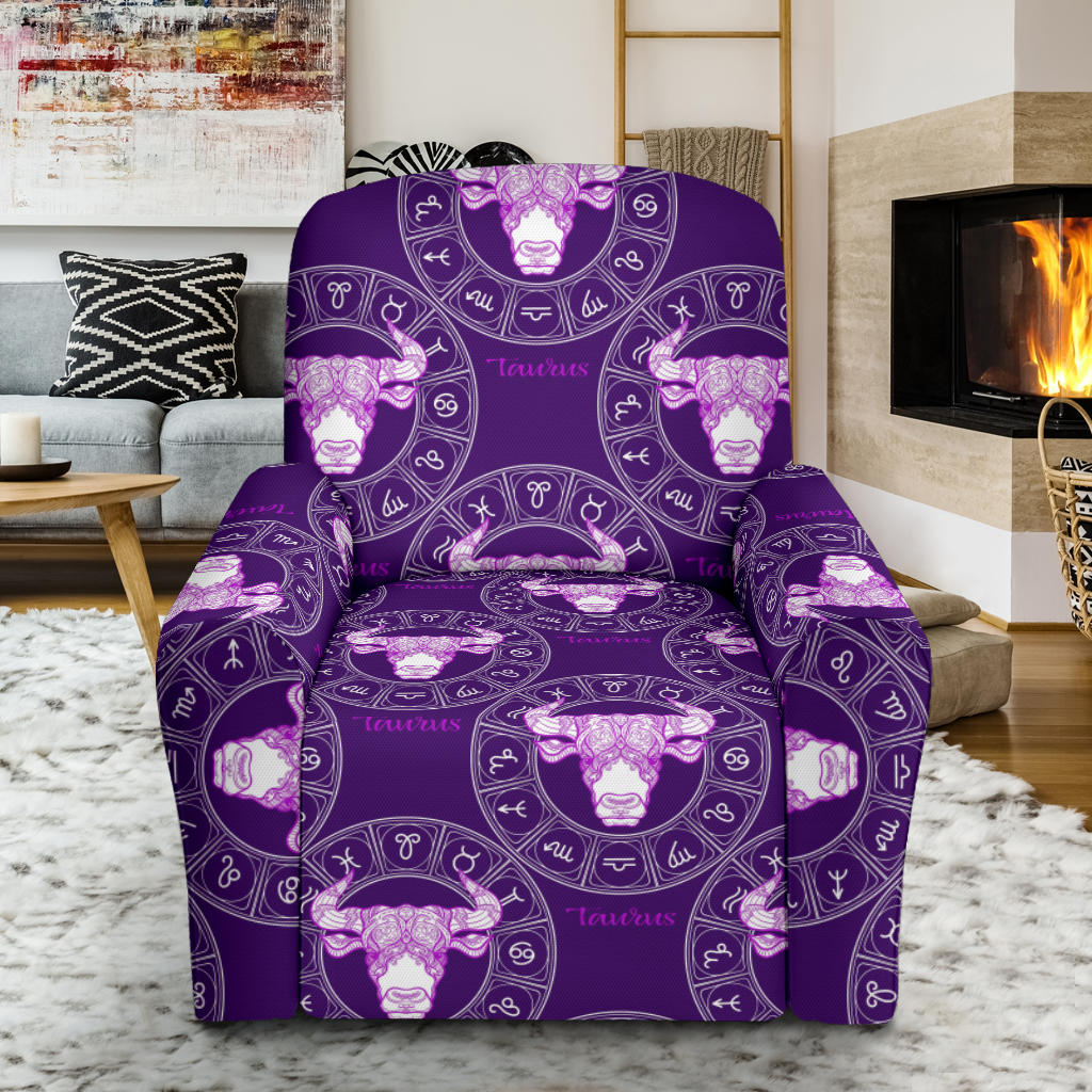 Taurus Print Design LKS303 Recliner Slipcover with Pocket