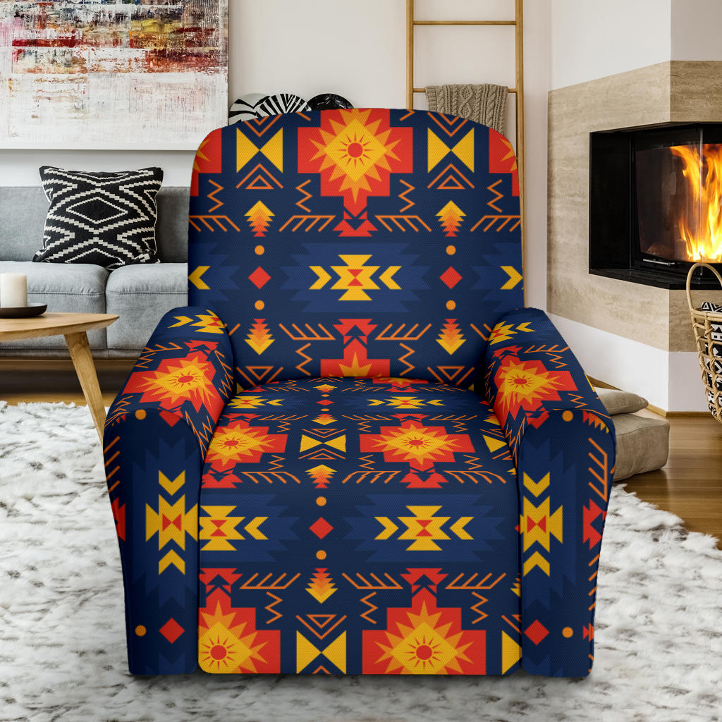 Southwest Pattern Print Design LKS307 Recliner Slipcover with Pocket