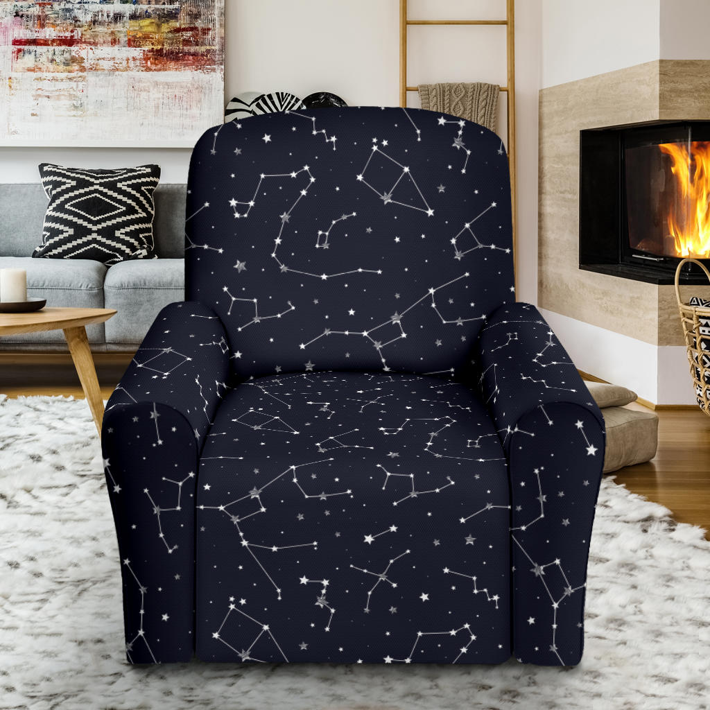 Constellation Pattern Print Design 03 Recliner Slipcover with Pocket